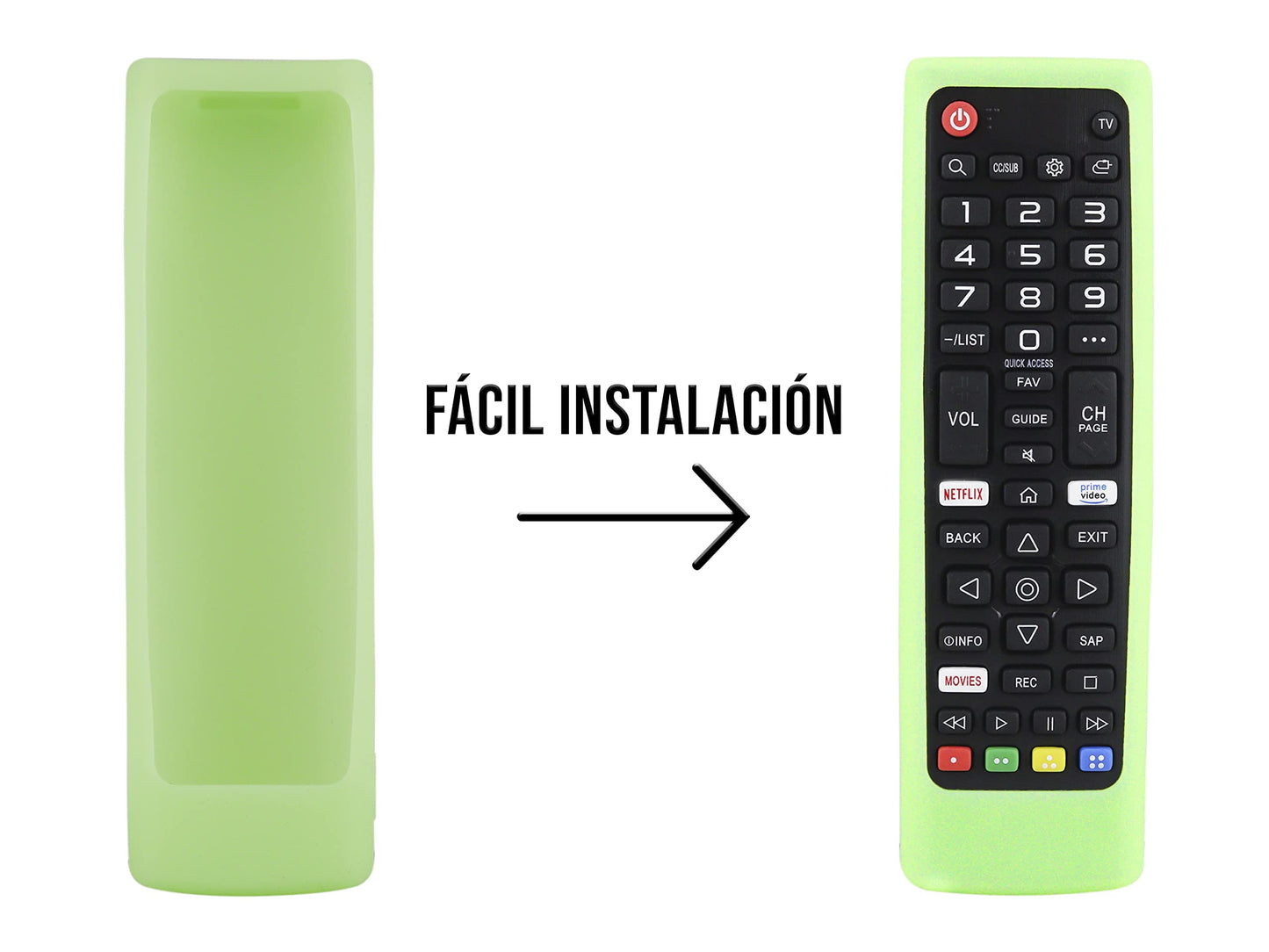 Funda para Control LG AKB75095307 AKB75375604 AKB74915305 Universal a Prueba de Golpes Protectora Silicon Case Protector (Green)