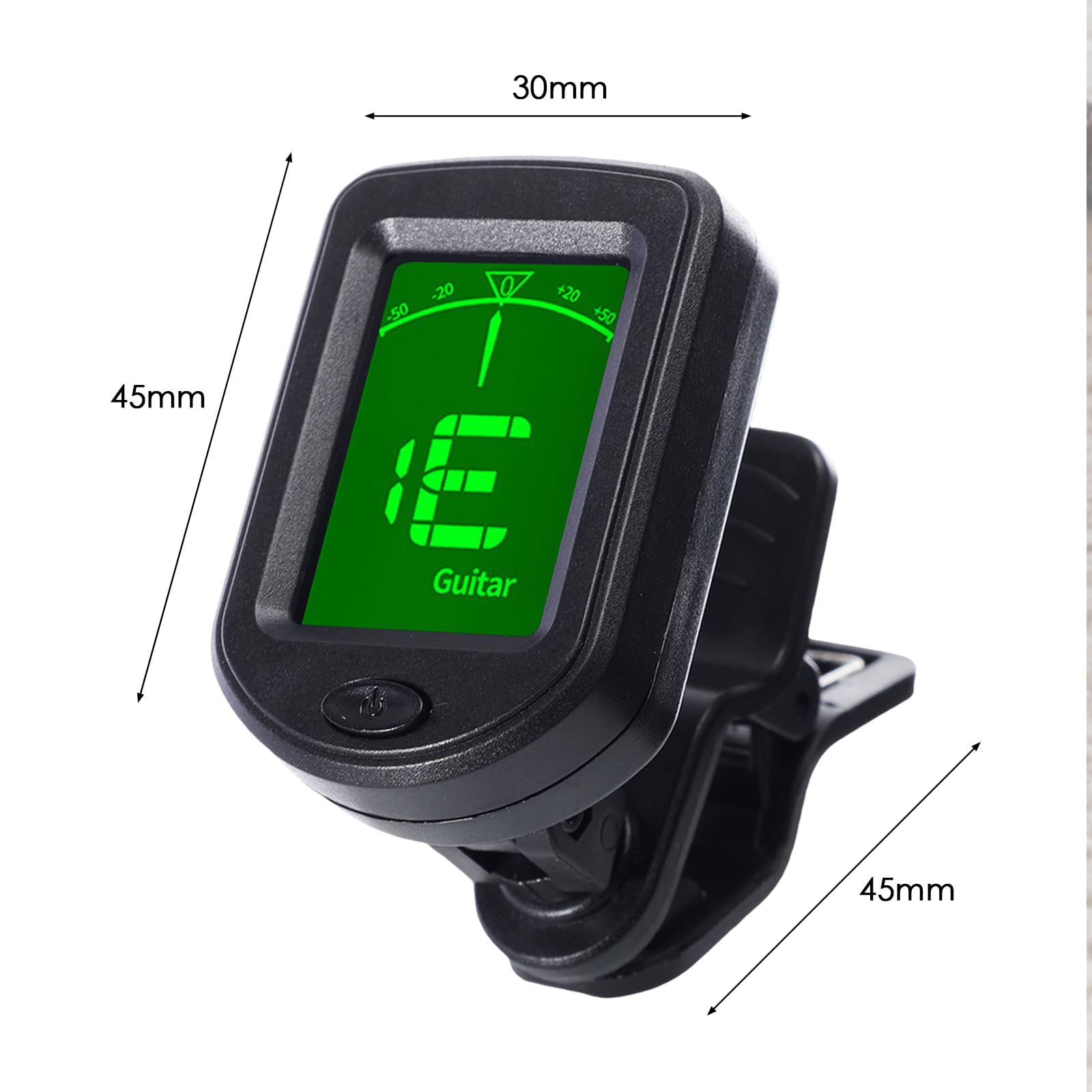 Afinador de Guitarra, Afinador de Guitarra con Pantalla LCD, Afinador Electrónico con Clip para Guitarra Acústica, Guitarra Eléctrica, Violín, Recargable (Afinador de Guitarra(recargabilidad))
