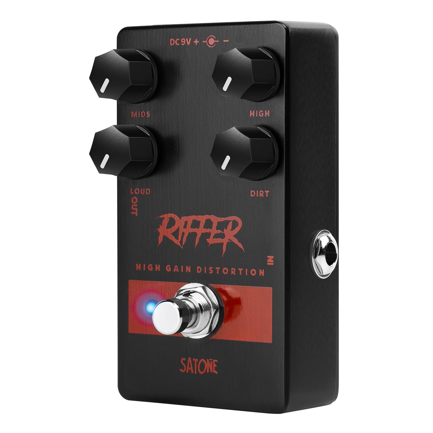 Pedal de Efecto Satone S811 Riffer Distorsión Alta Ganancia para Guitarra Eléctrica