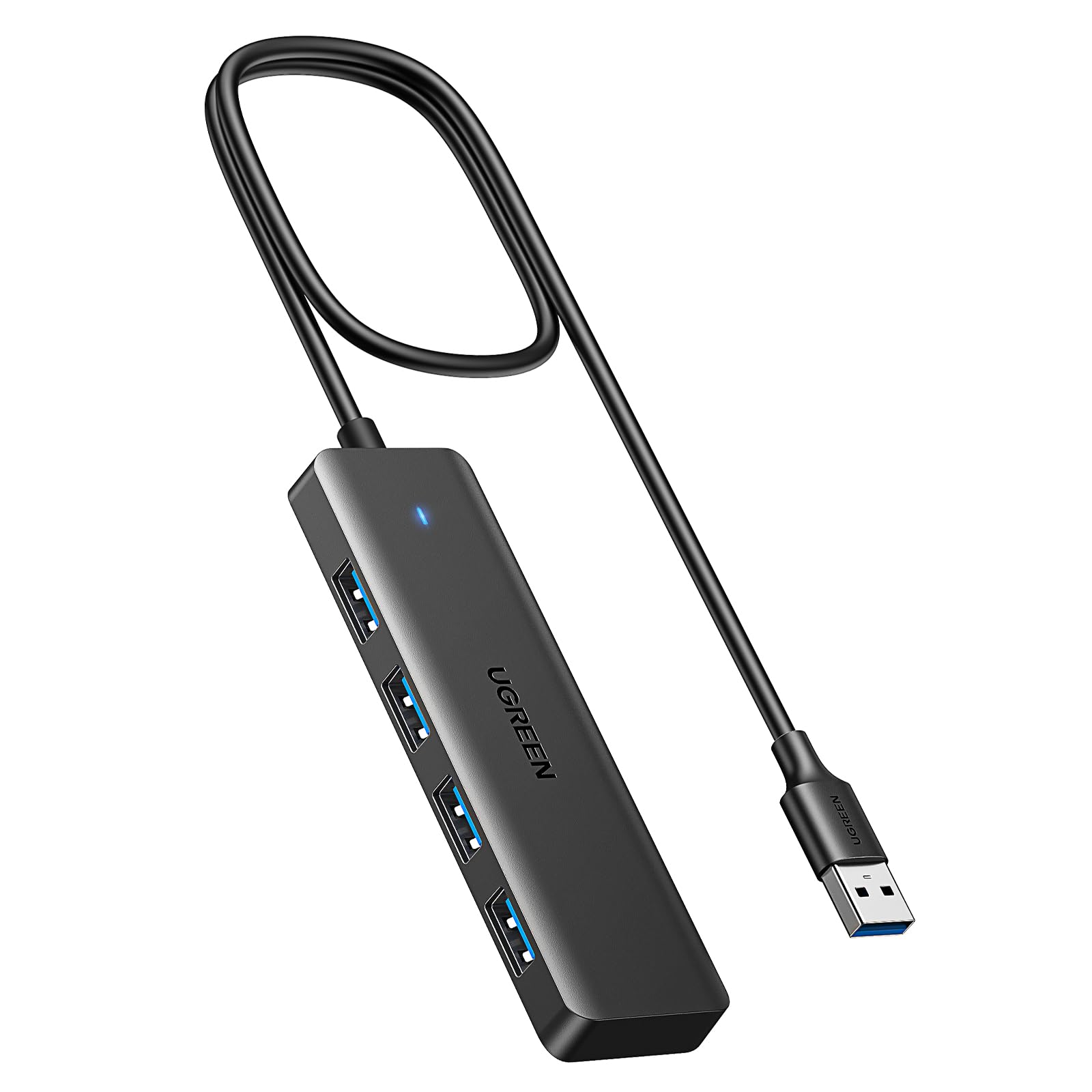Hub USB 3.0 UGREEN Negro 4 Puertos 5Gbps 60CM