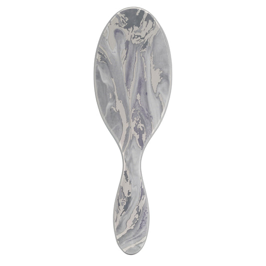 Wet Brush Cepillo desenredante original, mármol metálico, plateado, todo tipo de cabello, cerdas IntelliFlex ultra suaves que se deslizan a través de enredos con facilidad, peine sin dolor para hombres, mujeres, niños y niñas