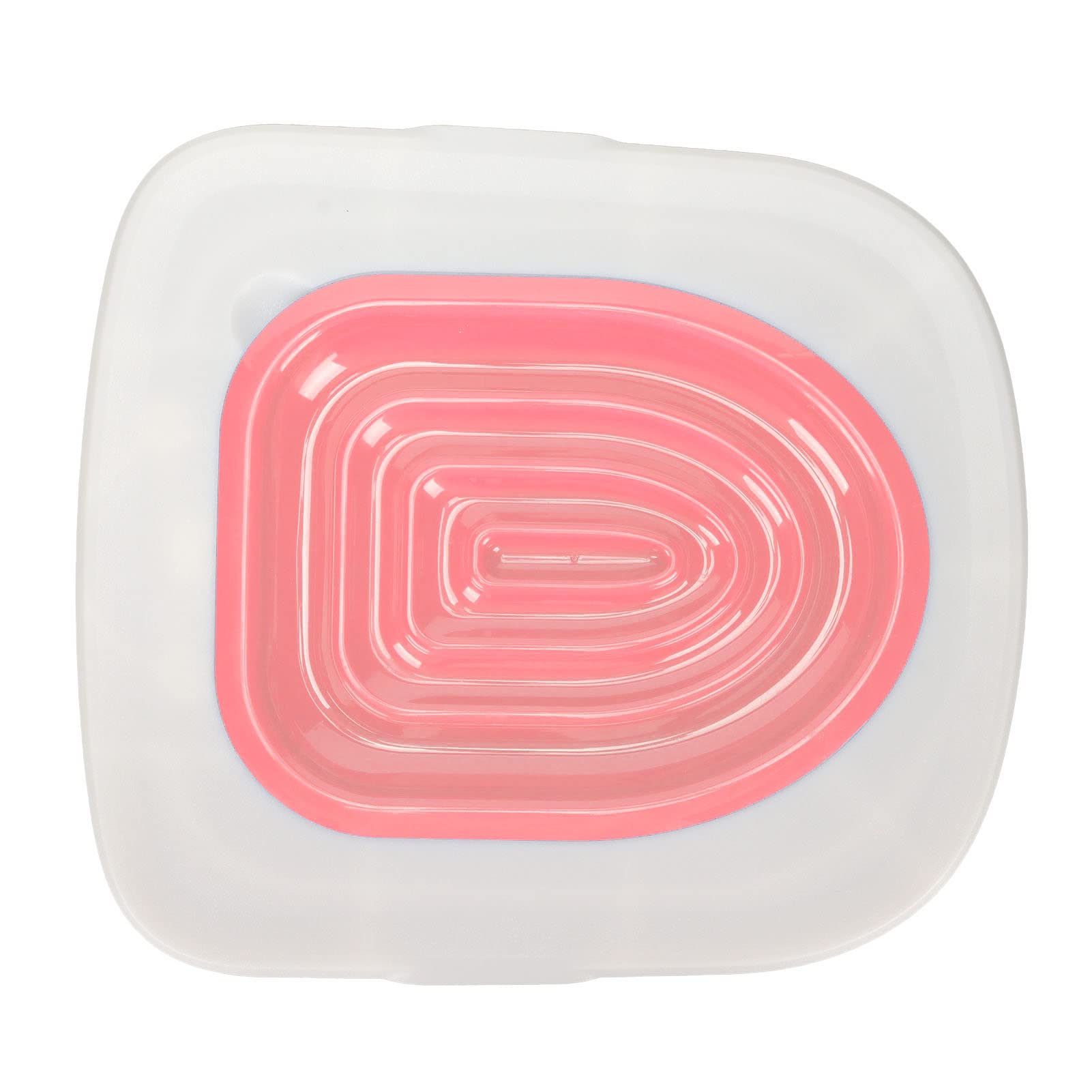 Entrenador de Inodoro para Gatos, Alta Capacidad de Carga, Bandeja Blanca con Soporte Interior Rosa para el Hogar