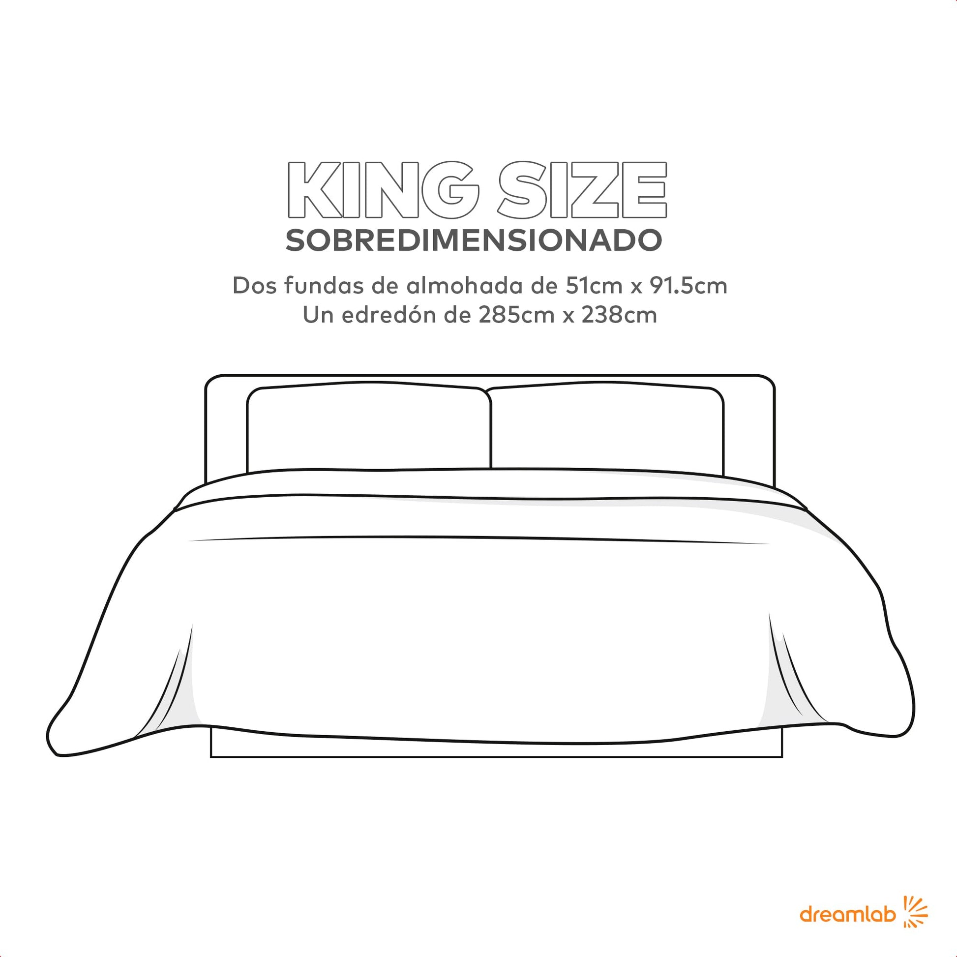 Dreamlab Juego Edredón Acolchado Reversible, Plisado, Ultra Suave, Hipoalergénico, Incluye 2 Fundas de Almohada, Ideal para Todo el Año. Set 2 Pzas, Tamaño King Sobredimensionado 285x238cm, Blanco