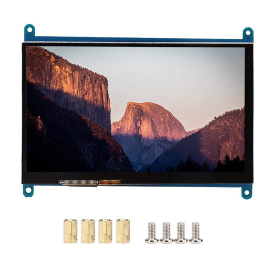 Lazmin Pantalla táctil LCD, Pantalla de 7 Pulgadas HDMI 1024x600 Ultra HD para 3