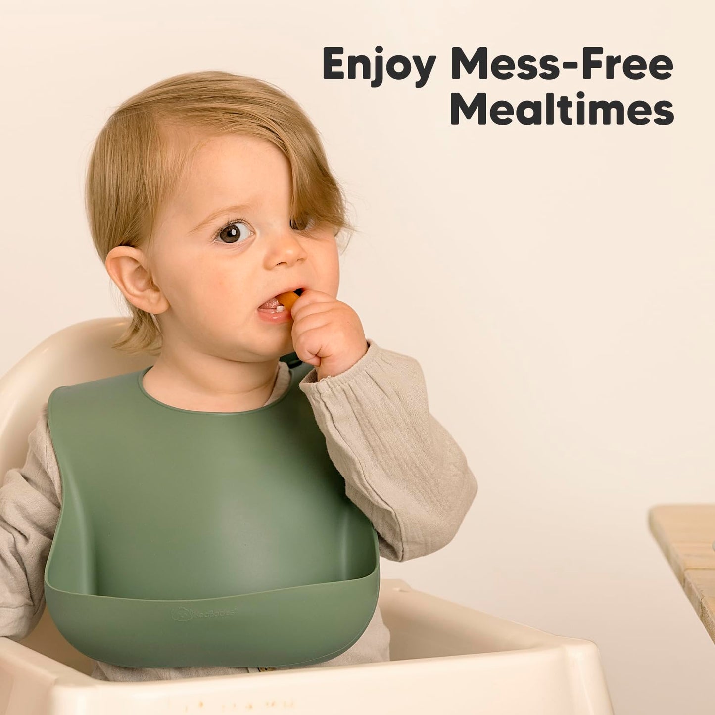 KeaBabies - Paquete de 2 baberos de silicona de grado alimenticio resistentes para bebés, niñas, niños, colector de alimentos grande, limpiar y poner fácilmente, esenciales de alimentación para niños