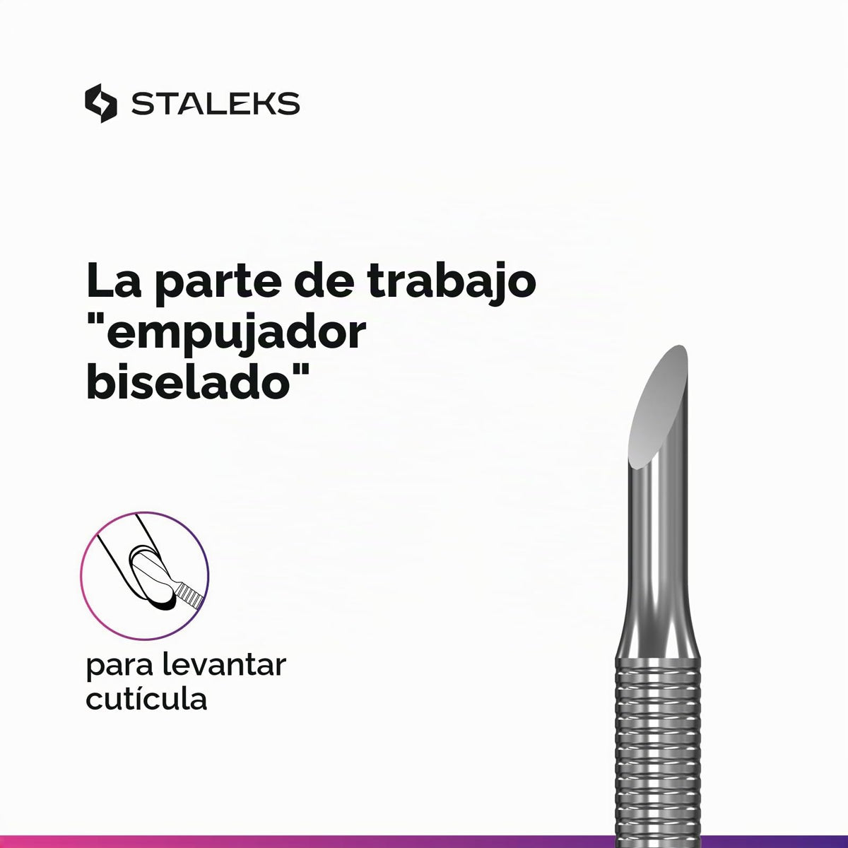 Pusher Cuticle Manicure Pedicure Staleks Pro Expert Pe-90/4.2 slant pusher and bent blade