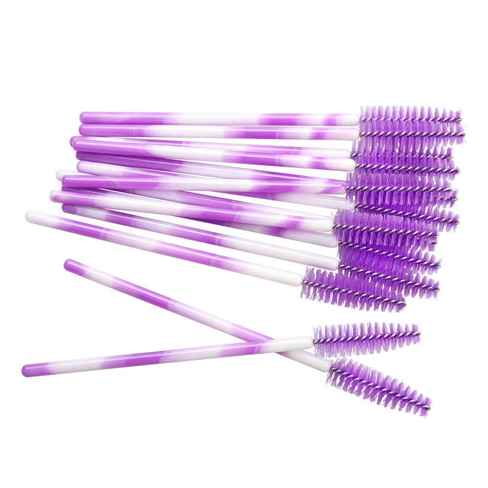 Paquete de 300 cepillos desechables para pestañas postizas para extensiones de pestañas aplicadoras, Deep Purple-300pcs