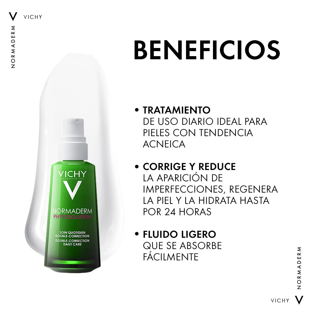 Kit anti acné: Gel Limpiador Normaderm Phytosolutions 400 ml+ Trataamiento anti-imperfecciones Phytosolutions 50 ml + Protector solar matificante Capital Soleil Mat 60 ml