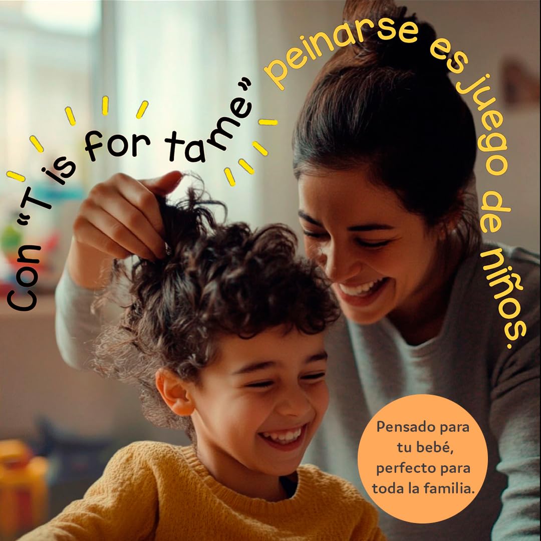 T is for Tame Gel para Cabello Bebé, Niños, Niñas y Familia | Natural, Orgánico, Vegano, Sin sulfatos y Parabenos, Cruelty Free | Para Cabello Rizado y todo Tipo | Vitamina E y Antioxidantes 100ml