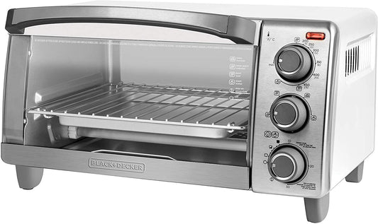 Black+Decker TO1755SWG-LA Horno Tostador Eléctrico de Convección Natural, color Blanco