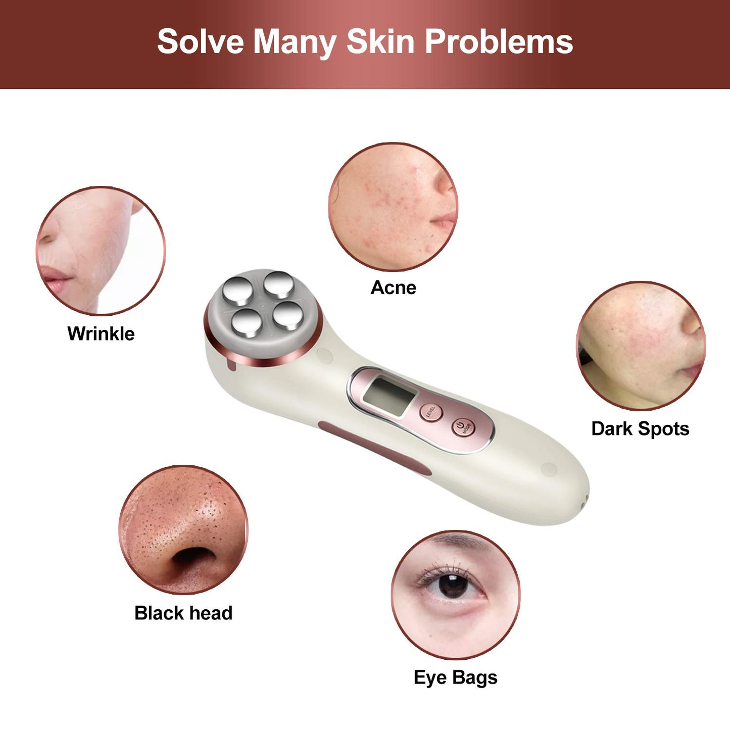 Máquina Facial MiSMON Alta Frecuencia 5 en 1 Microcorriente Repetible