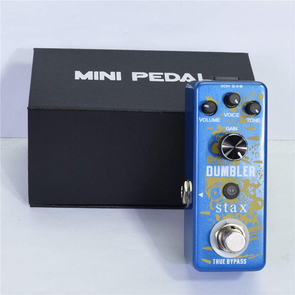 Pedal Overdrive Stax Dumbler Negra con Distorsión Media Baja para Guitarra Eléctrica