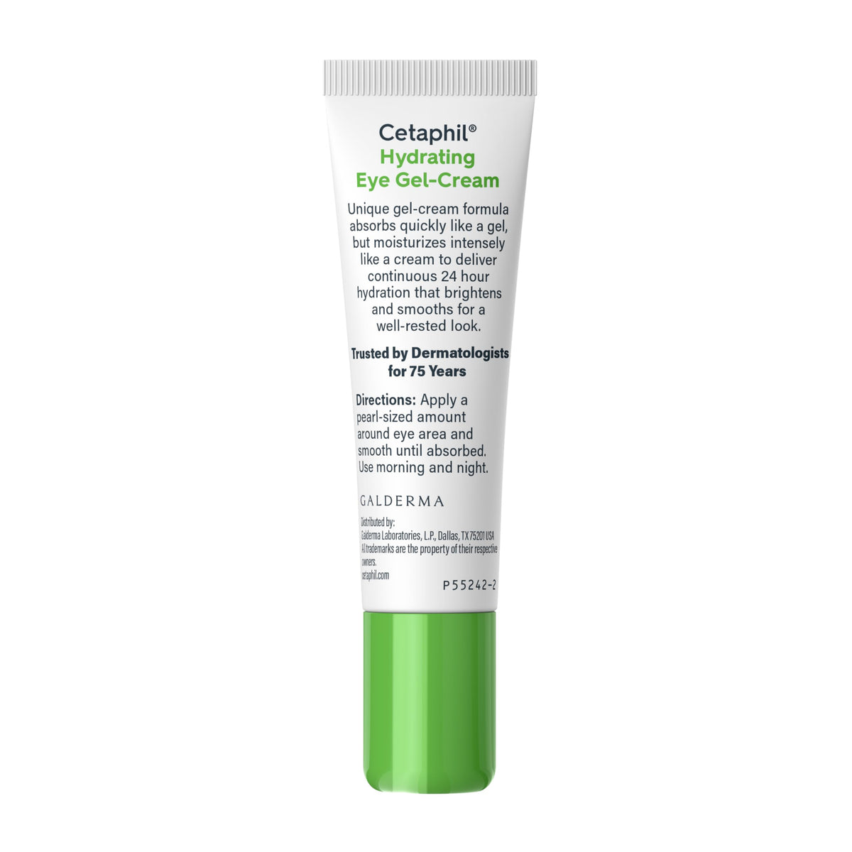 Cetaphil - Crema hidratante en gel para ojos con ácido hialurónico, diseñada para hidratar, iluminar y suavizar profundamente la zona debajo de los ojos, para todo tipo de piel, hipoalergénica y adecuada para pieles sensibles, 0,5 onzas líquidas Oz