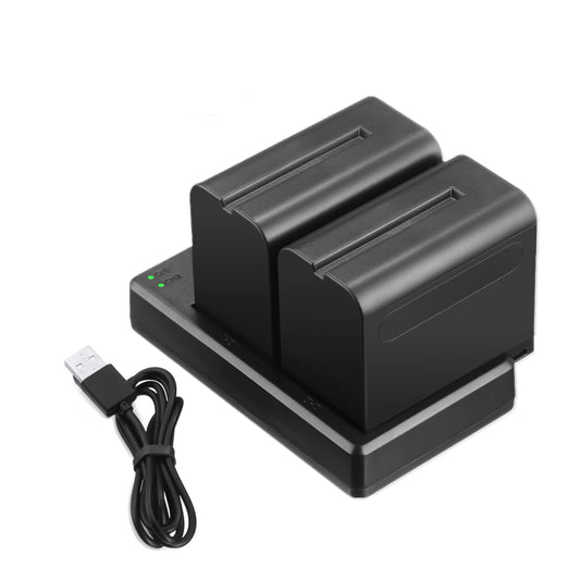 LORDONE NP-F970 Batería (Paquete de 2, 8800mAh) y Cargador USB Dual para NP F970 F750 F550 F570 F960 F330,Handycams, CCD-SC55, TR516, TR716, TR818, TR910, TR917