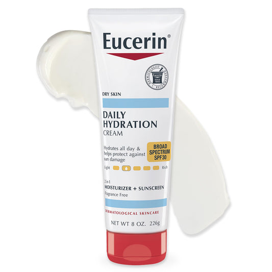 Eucerin Daily Hydration Broad Spectrum SPF 30 Body Cream, 8.0 Ounce
