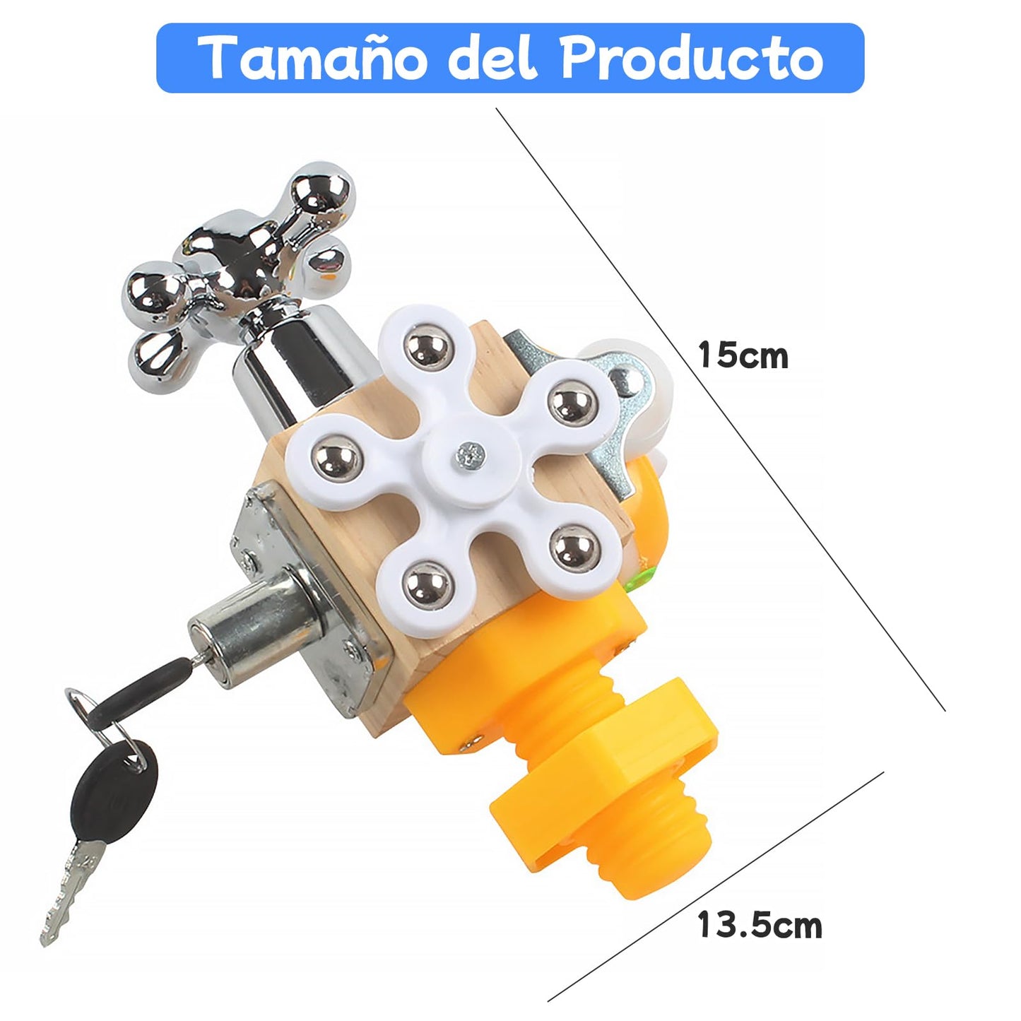 Juguete de Aprendizaje Sensorial con Cerraduras,Tablero Sensorial,Cerraduras Juguete Sensorial,Juguetes Educativos De Aprendizaje Temprano Mejora la Coordinación,Educativos Montessori Lock Picking Toy