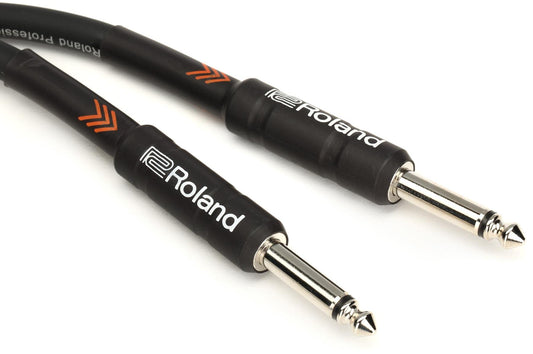 Cable Roland serie Black instrumento 2 conectores plug rectos TR 6.3mm 4.5 mts.