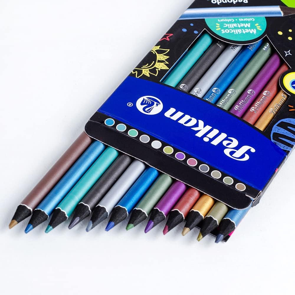 Lapices De Colores Metálicos Pelikan Con 12 Piezas