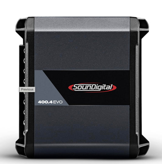 Amplificador para Coche y Motocicleta SounDigital EVO4.0 400W RMS 4 Ohmios 400 x 4 Canales