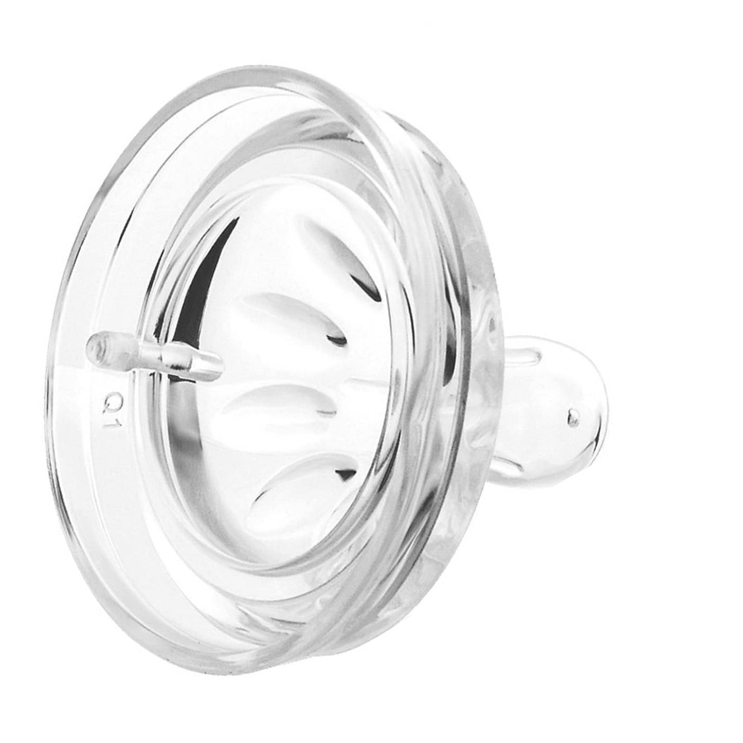 Tetinas de Silicona Suave Transparente Calibre Ancho con Diseño de Pétalos para Biberón 6-12 Meses