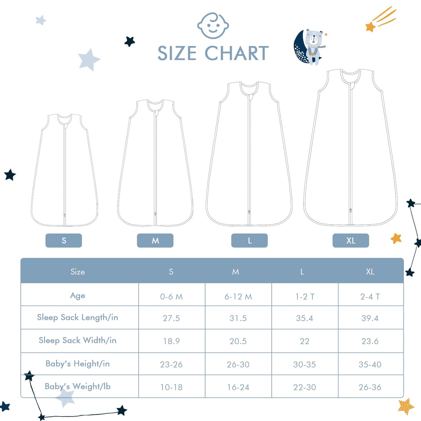 TADO MUSLIN - Saco de dormir para bebé, de 0 a 6 meses, manta para bebés, 100% algodón orgánico, cierre de 2 vías, YKK 0.5 TOG, sacos de dormir para niños pequeños