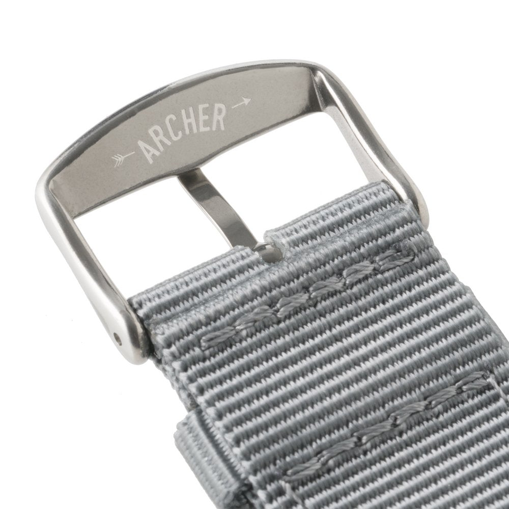 Correa de Reloj Archer Gris Nailon Premium de Liberación Rápida 20mm