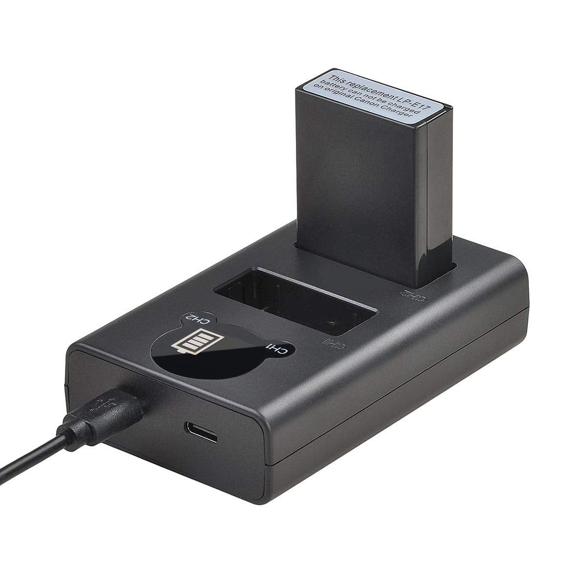 Batmax - Paquete de 2 baterías LP-E17 + cargador LED para Canon EOS Rebel SL2 SL3 T6i T6s T7i, EOS M5 M3 M6, M6 mark2, 77D 200D 250D 750D 760D 800D 8000D RP cámara réflex digital
