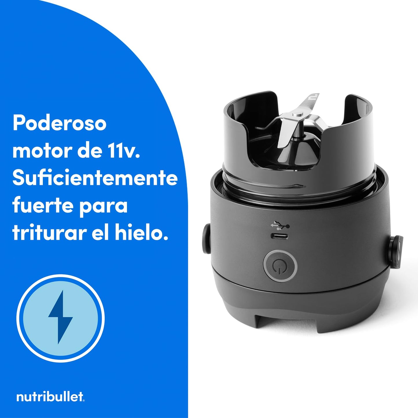 Licuadora Portátil Nutribullet Flip Blanca Compacta