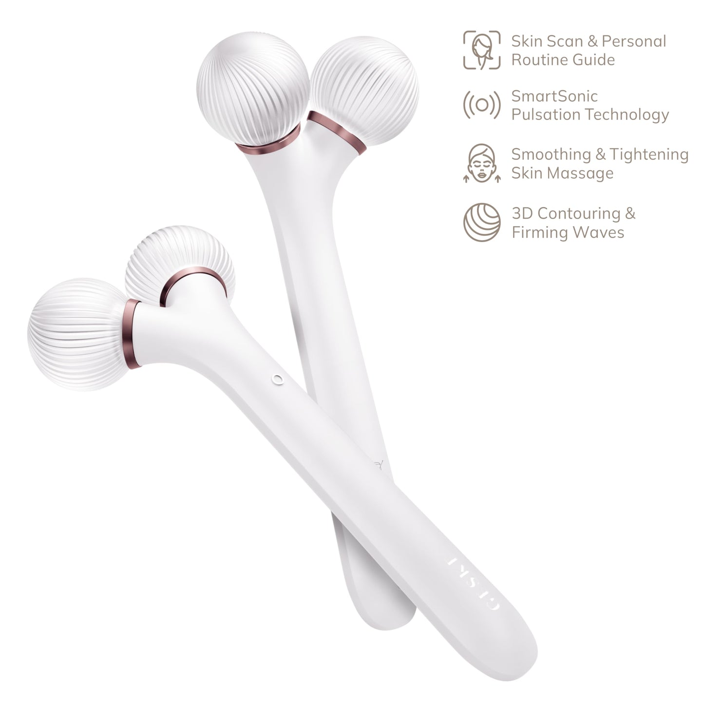GESKE | Rodillo facial sónico SmartAppGuided™ | 4 en 1 | rodillo derma | dispositivo para la cara | rodillo derma | Rodillo facial profesional | Reafirma y define la piel del rostro