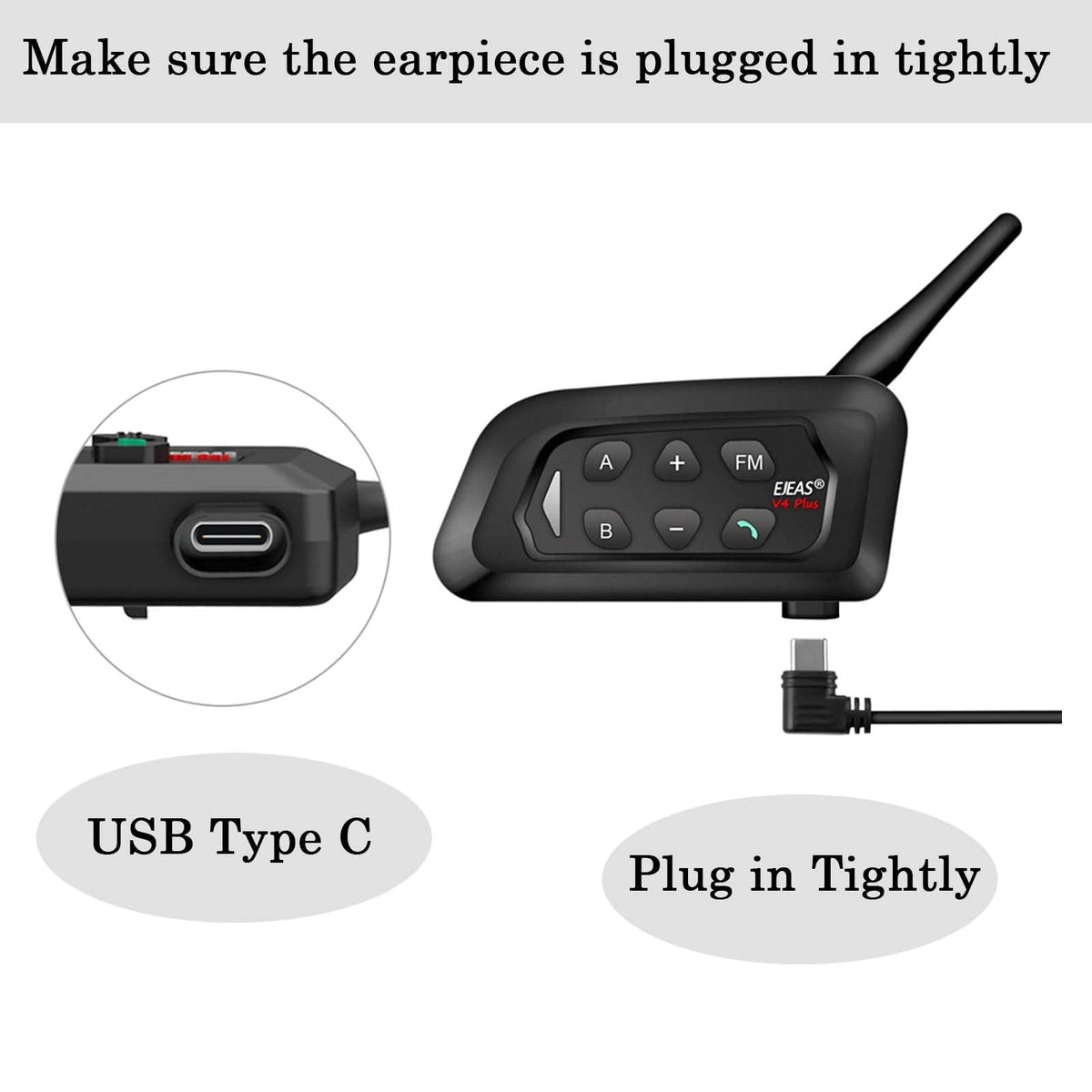 Auriculares GaiRen V4C Plus Negro Bluetooth 5.1 Auricular Derecho
