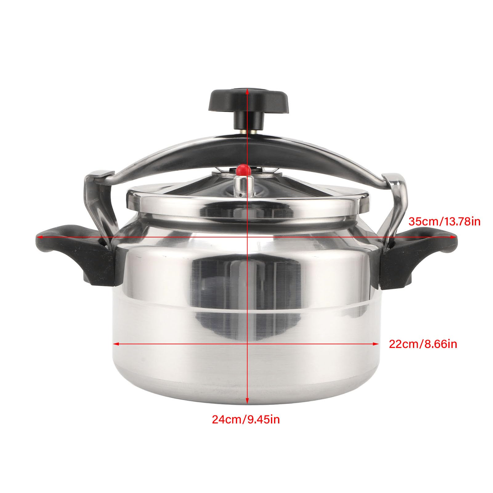Fosa Olla a Presión de Acero Inoxidable, Olla a Presión de Utensilios de Cocina de Gran Capacidad a Prueba de Explosiones para Cocina de Inducción de Estufa de Gas de Arroz (5L)