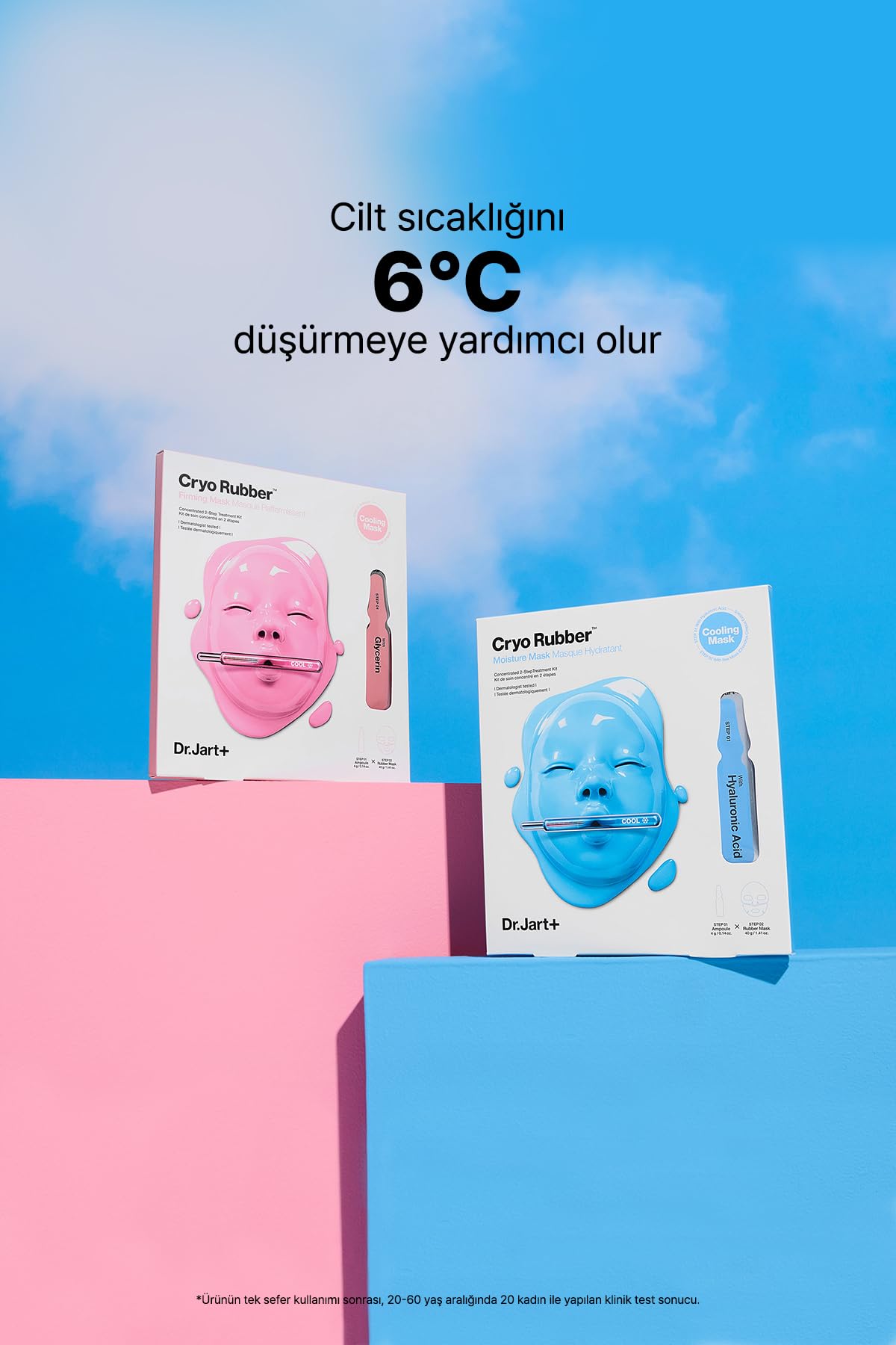 Cryo Rubber with Soothing Allantoin by Dr. Jart+ for Unisex - 2 Pc 0.14oz Allantoin, 1.41oz Rubber Mask