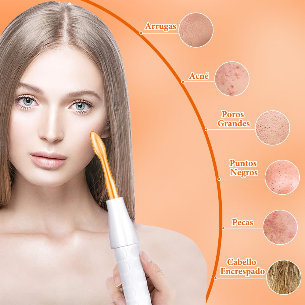 Máquinas Faciales de Alta Frecuencia, Alta Frecuencia Facial, Máquinas Faciales, Equipo De Alta Frecuencia Para La Piel, Viene con 4 Tubos Diferentes, Aguja para El Acné, Espejo e Hisopo con Alcohol