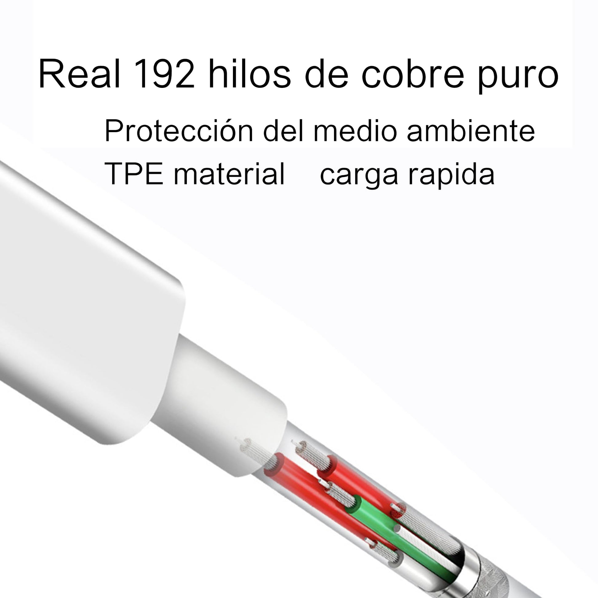 Cable USB C a USB A 3.0 MORNWELL Blanco Carga Rápida 1M para Huawei y Otros Dispositivos