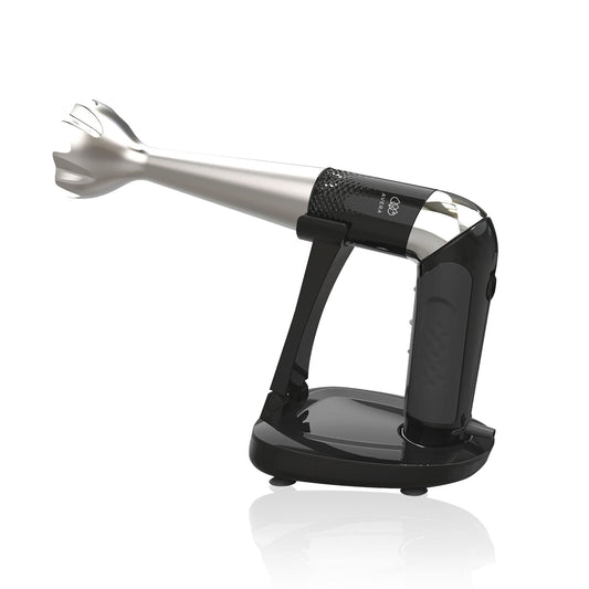 AVERA Licuadora de Mano Inalambrica, Recargable, con Base (con Puerto de Carga USB-C) | Licuadora de Inmersión, Batidora de Mano, Braun Batidora de Mano | Color Negro, BI01