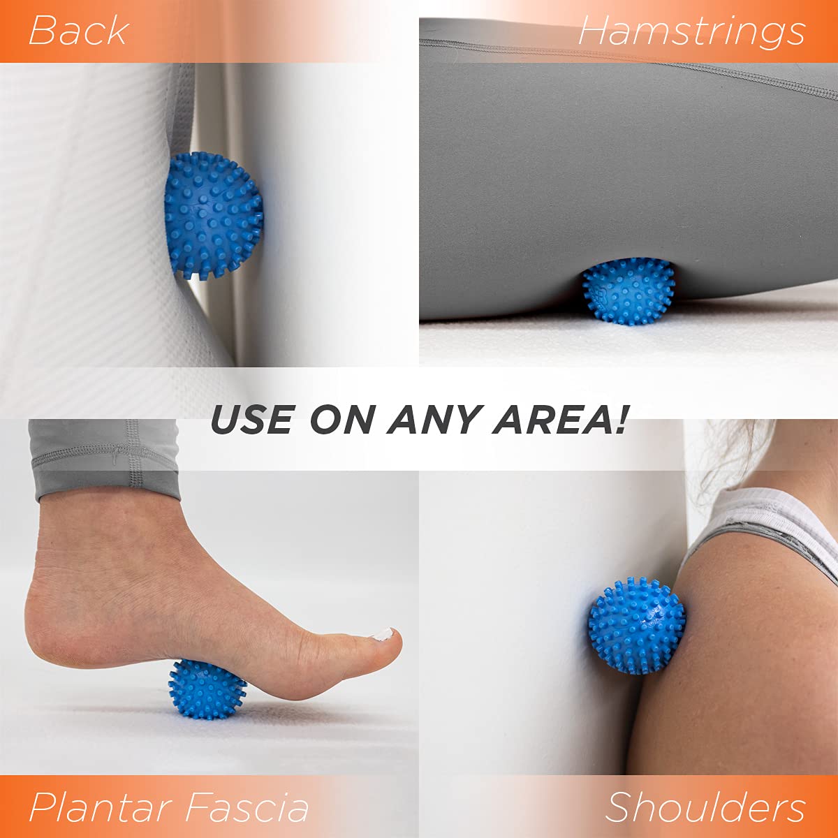 Bola de Masaje ProStretch Addaday Azul con Textura para Alivio de Fascitis Plantar