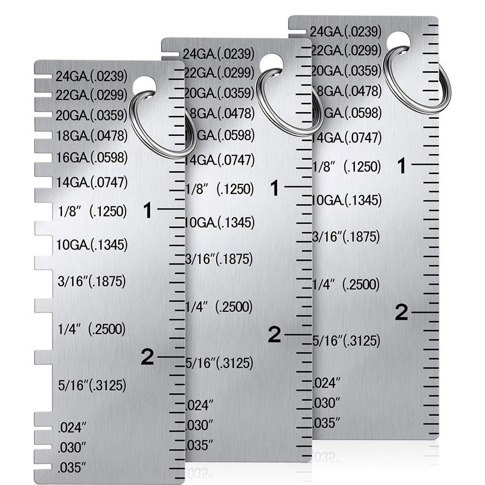 Accesorios de inspección de tamaño chapado portátil, herramienta de medición de calibre de alambre duradero, medidor de espesor de soldadura, calibre de chapa de metal