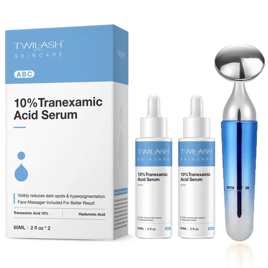 Suero de ácido tranexámico al 10%, suero para el tratamiento de manchas oscuras e hiperpigmentación: fórmula avanzada con ácido tranexámico al 10%, niacinamida al 5% y bakuchiol, 60 ml (2, 4