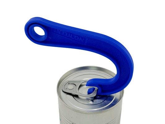 Abrelatas de Gancho Intulon Azul con Extractor Manual para Fácil Acceso a Latas