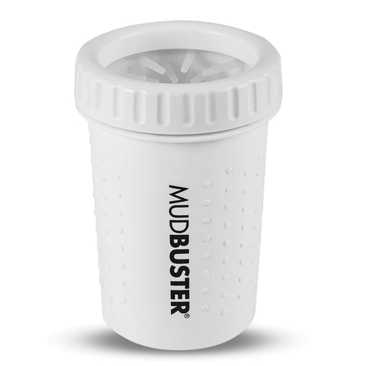 Dexas MudBuster - Limpiador portátil para Patas de Perro, Mediano, Blanco Brillante, edición Especial