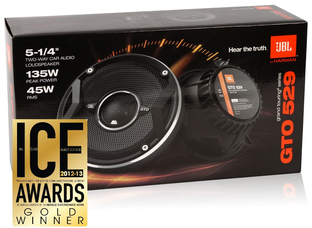 JBL GTO609C altavoz para automóvil De 2 vías 270 W - Altavoces para coche (De 2 vías, 270 W, 200 W, 3 Ohmio, 92 Db, 2500 Hz)