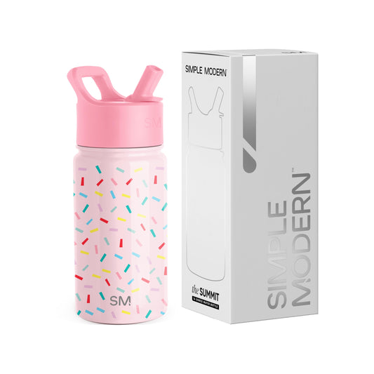 Botella de Agua Simple Modern Confetti Vaso Térmico Acero Inoxidable para Niños y Niñas