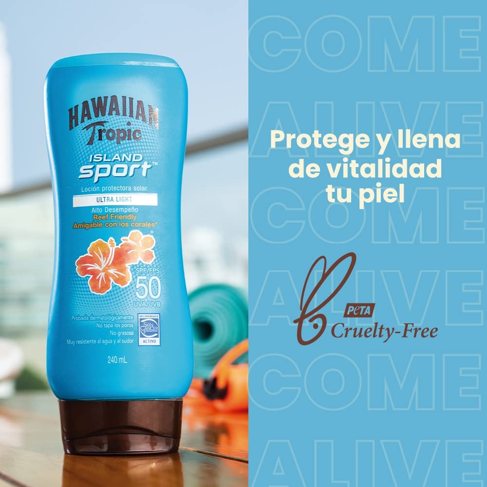 Hawaiian Tropic Island Sport Protector Solar 50 FPS Loción de 240ml