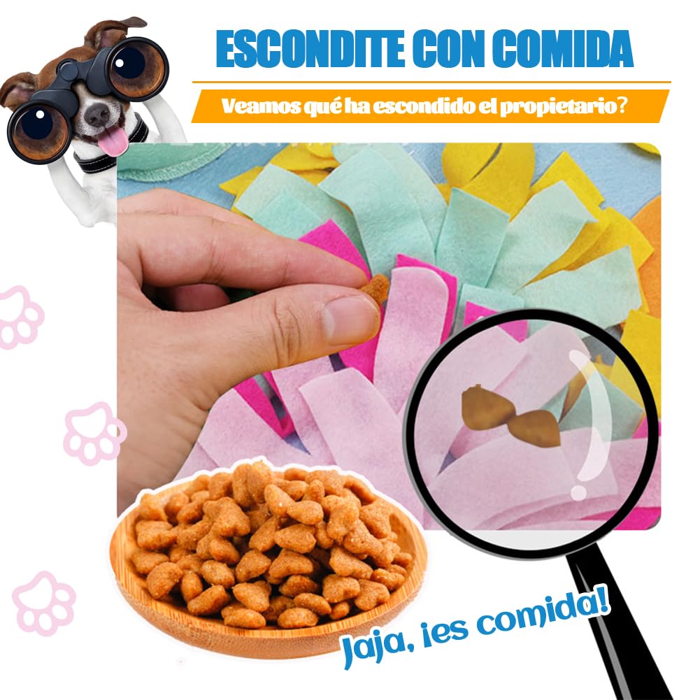 Tapete Sniffing EDWINAYY para Mascotas Verde con Alfombra Olfativa que Alivia Ansiedad y Mejora Habilidades de Búsqueda