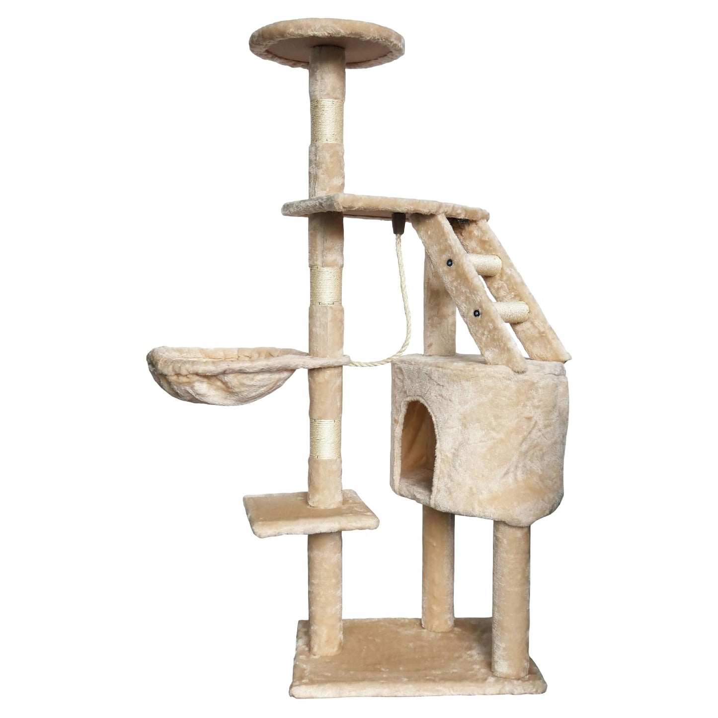 Mueble Rascador para Gato POLI PETS Bambino Multifuncional con Felpa Suave