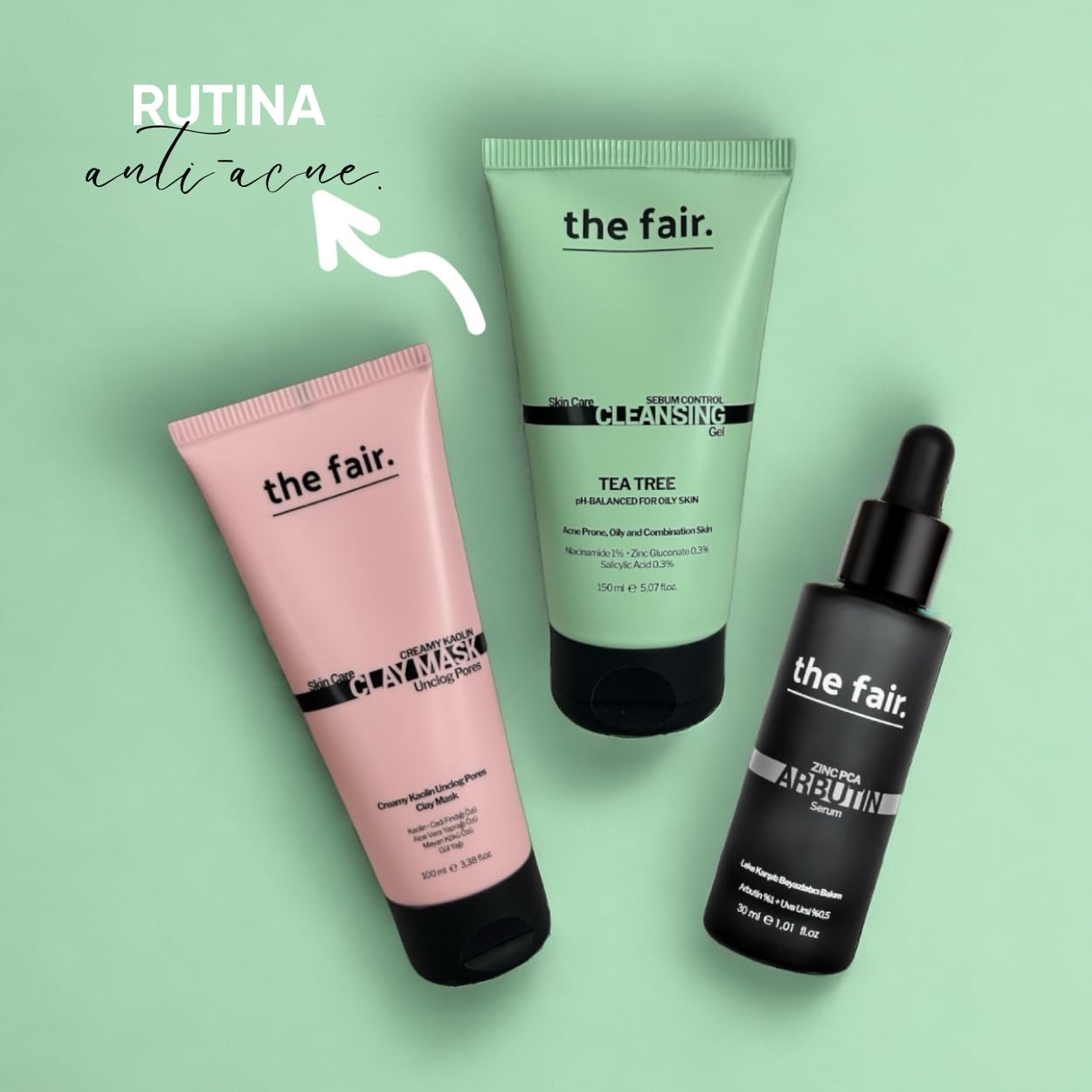 The Fair. Gel Limpiador Facial Control de Grasa, pH Balanceado para Pieles Propensas al Acné, con Niacinamida y Ácido Salicílico. 150 ml