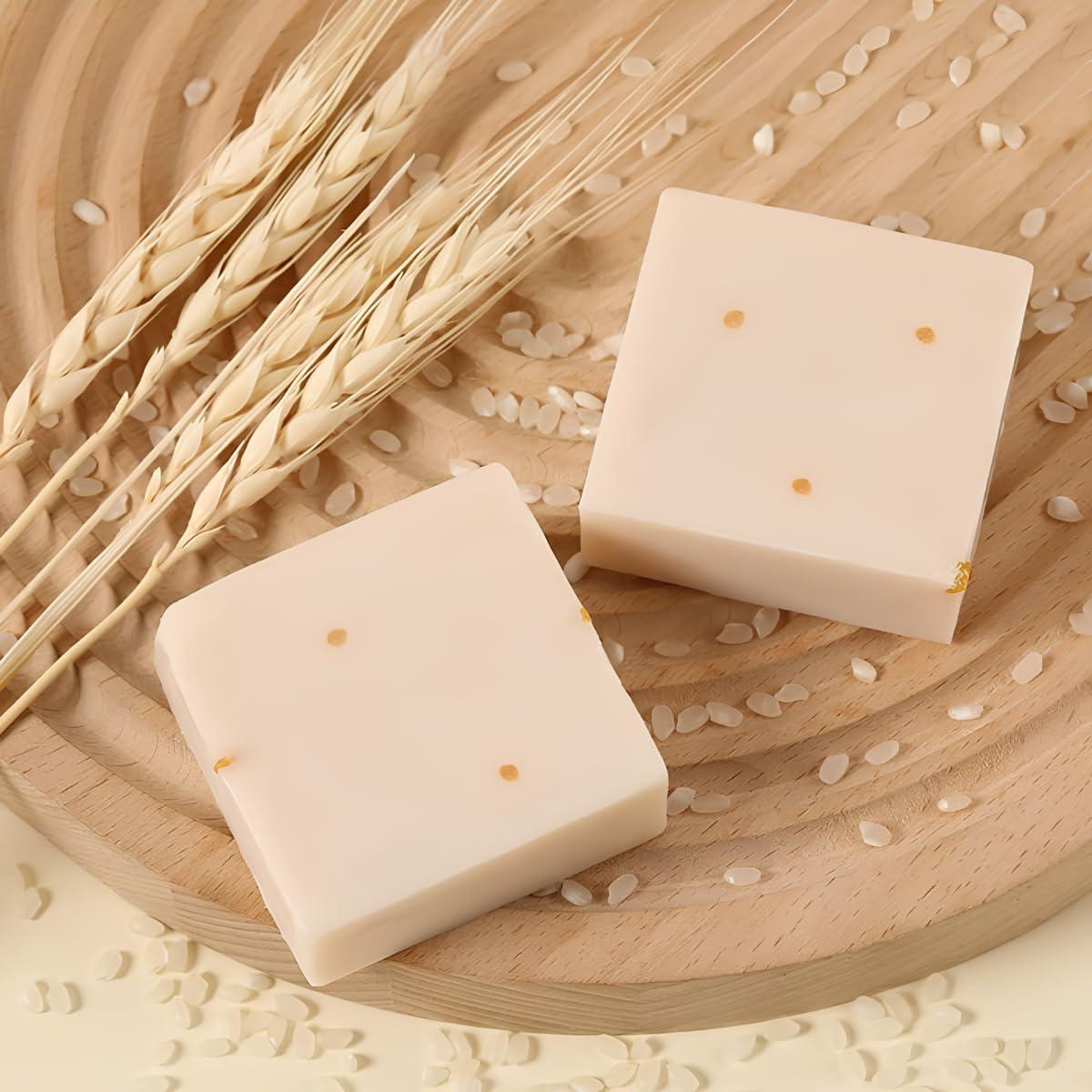 UNIVERSOENLÍNEA.COM Paquete 12 Jabónes Tailandés De Arroz Hecho A Mano Colágeno Vitamina E Blanqueamiento Hidratante Baño Piel Limpiadora Jabón De Leche