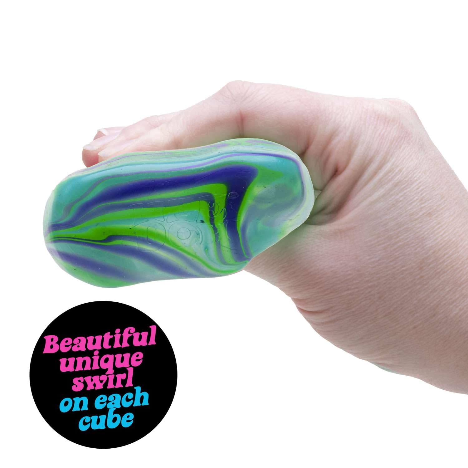 Schylling NeeDoh - Juguete sensorial con una Mezcla de Colores única y arremolinos, a Partir de 3 años, el Color Puede Variar; un cubeta por Paquete