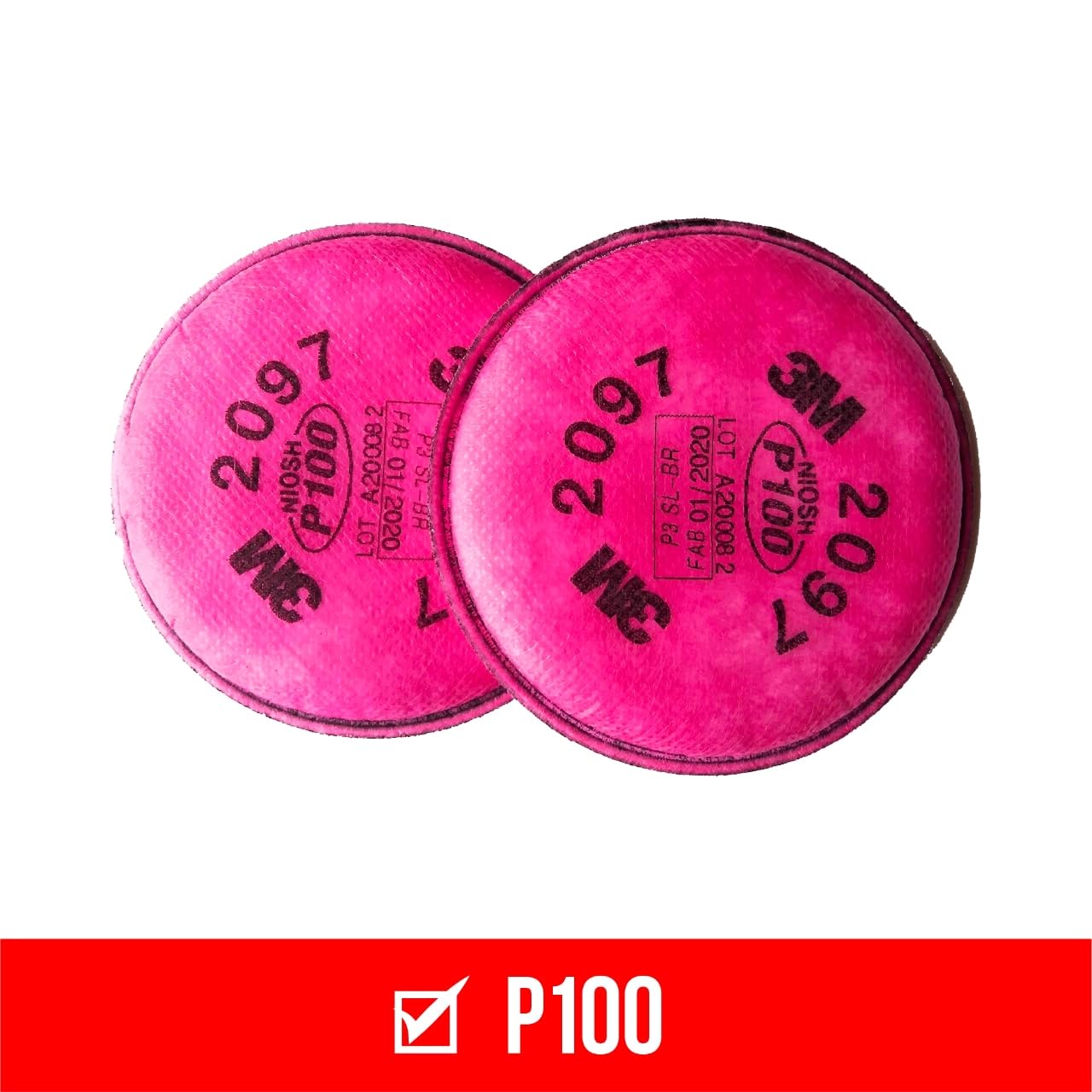 Filtros de Partículas 3M P100 Rosa con Olores para Hombre y Mujer