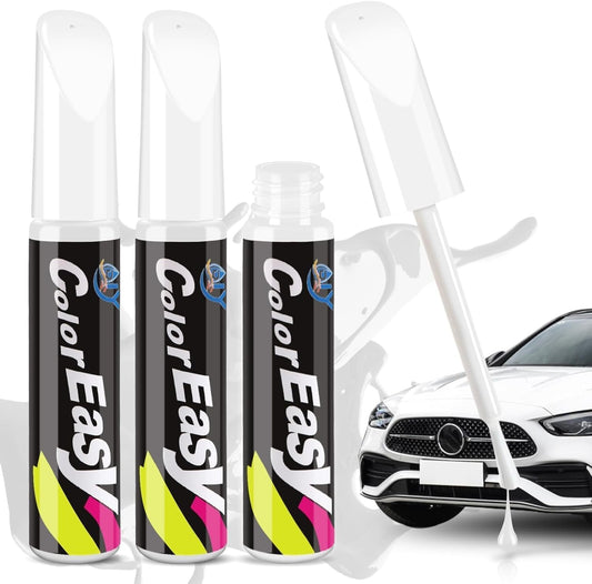 Car Scratch Remover Pen,POKYGO 3 PCS Bolígrafo Reparador, Pintura Retoque Automotriz, Restaurador de Pintura Automotriz, Lápiz de Pintura para Coche para Arañazos Menores,Cuidado del Coche (Blanco)
